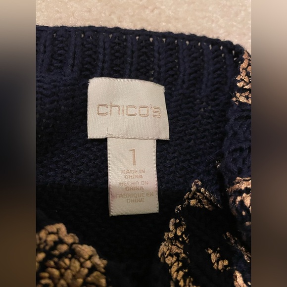 CHICO’s boat neck sweater size 1 like new - Picture 6 of 9